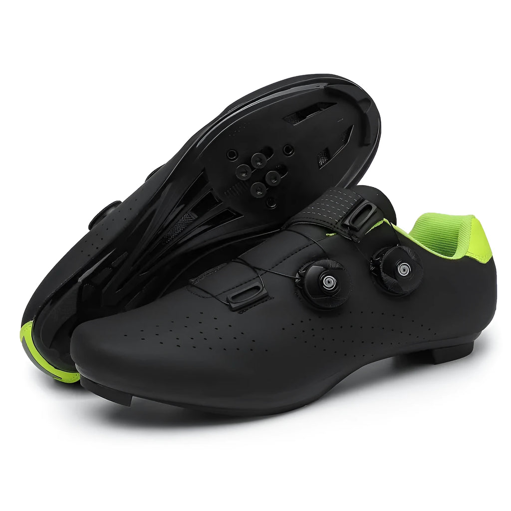 Outdoor sports road bike shoes with lock, breathable lightweight design, available in multiple colours and sizes 36-47