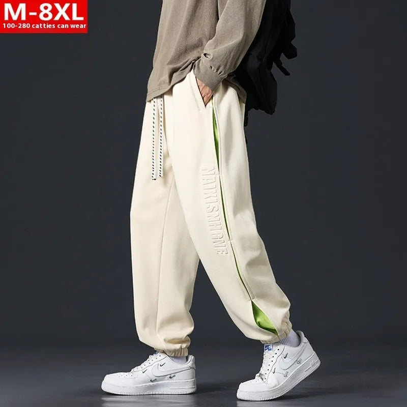 Men's cotton casual pants with ankle banded cuffs in loose fit design available in multiple colours