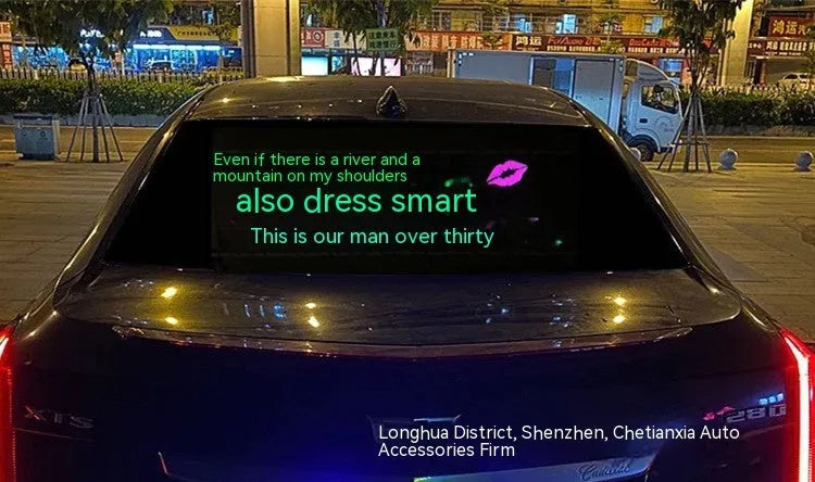 90cm by 25cm car voice control rhythm lamp with electroluminescent panel showing multiple light pattern displays