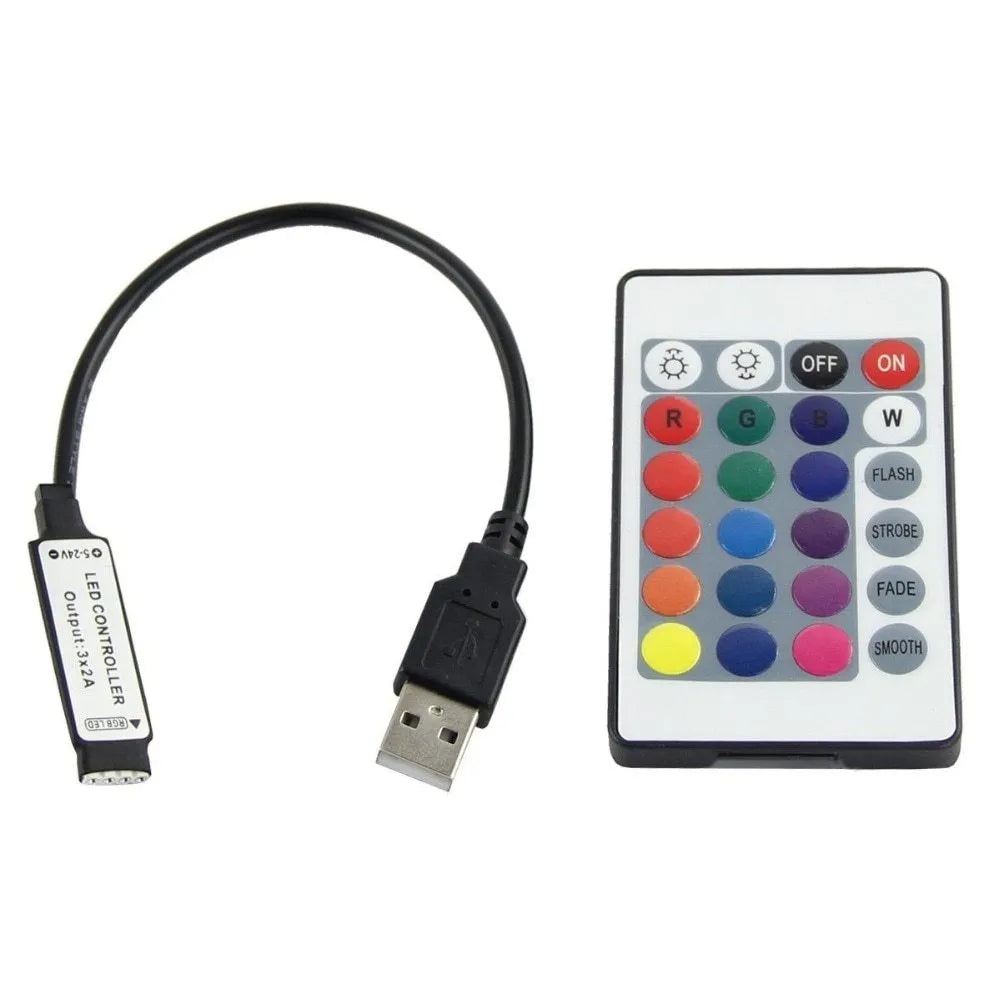 1 metre USB-powered LED light strip with SMD5050 LEDs available in multiple colours