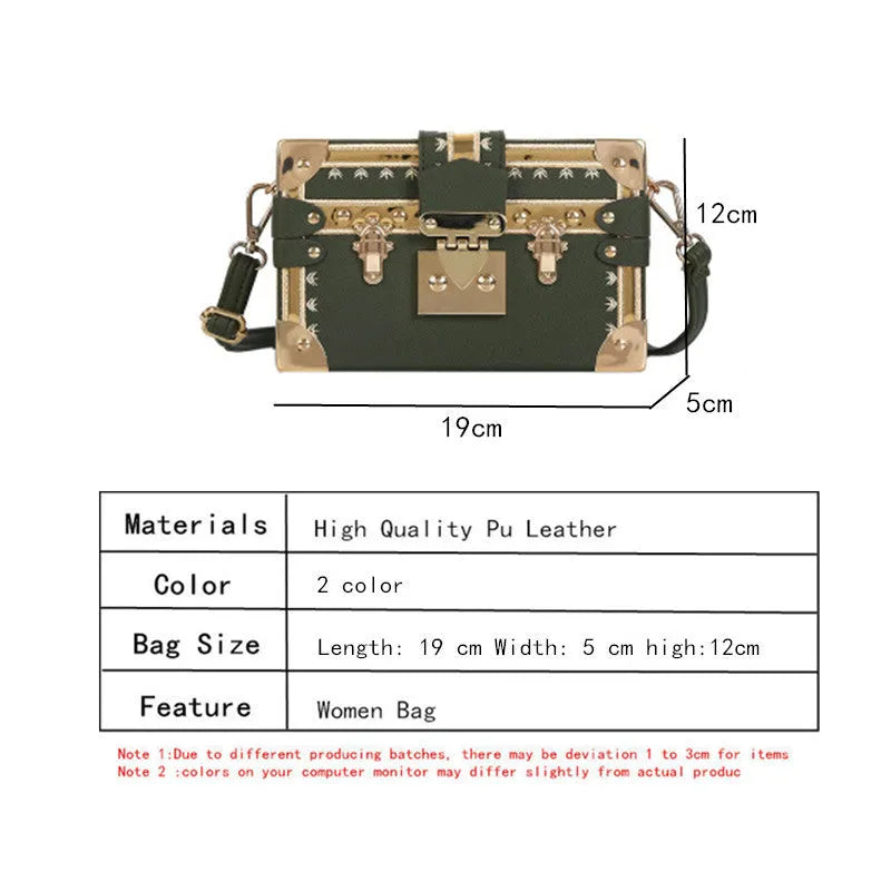 Hard structured black PU leather women's shoulder bag with decorative rivets and single adjustable strap