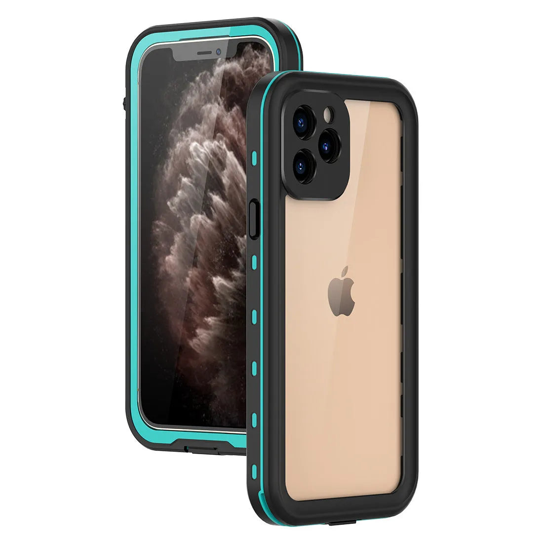 IP68 waterproof shockproof phone case for iPhone 11 12 Pro Max in black blue red colours