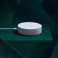 White circular Xiaomijia smart home gateway with UK plug for wireless wall switch control