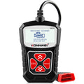 Black handheld car scanner diagnostic tool for 12V petrol vehicles reading automobile trouble codes
