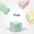 Infinity cube fidget puzzle toy in random colour, showing eight cubes that rotate freely in any direction