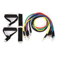 Multifunctional latex resistance rope 11-piece set for fitness rally and home gym training in Style A