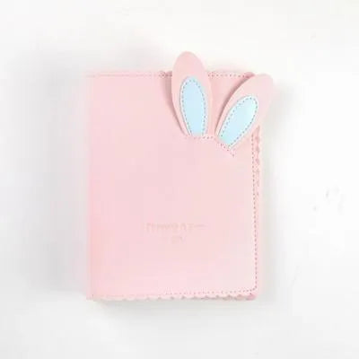 3-inch rabbit style mini photo album in blue, pink or white with 16 loose-leaf pages