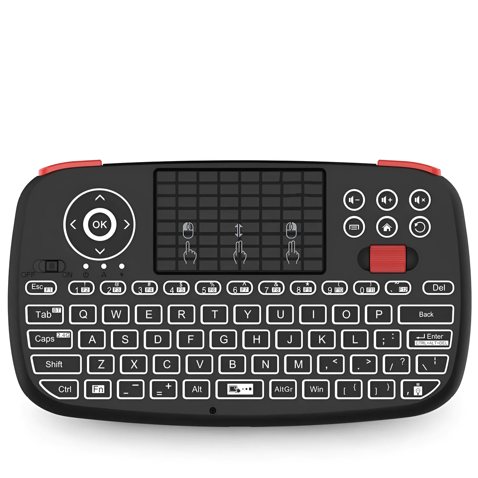 Dual mode Bluetooth 2.4G wireless mini keyboard for mobile phone and notebook - black compact design