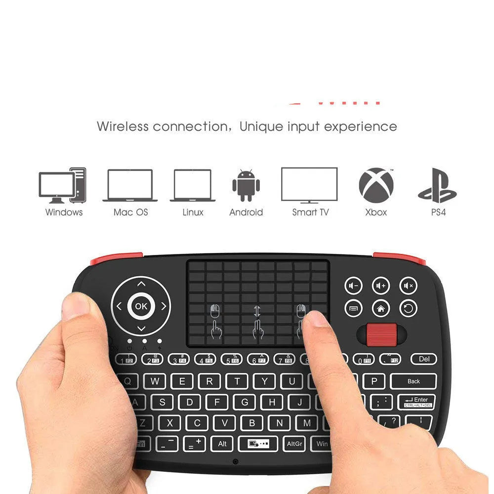 Dual mode Bluetooth 2.4G wireless mini keyboard for mobile phone and notebook - black compact design
