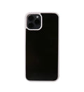 iPhone 12 anti-gravity TPU phone case in black or white, back cover with solid colour finish.
