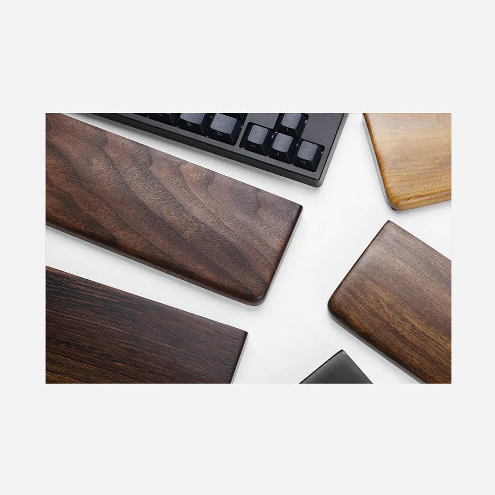 Black walnut solid wood hand rest for mechanical keyboard 300mm wrist support
