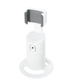 Black, pink, or white smartphone tracking gimbal with 360-degree rotation on a desk.