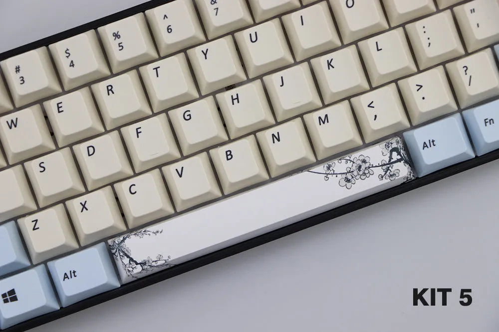 Single PBT plastic spacebar keycap for mechanical keyboards in a choice of colours with an outlined Cherry legend.