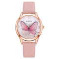 Gaiety women's quartz watch with removable rhinestone butterfly decoration on 39mm round dial