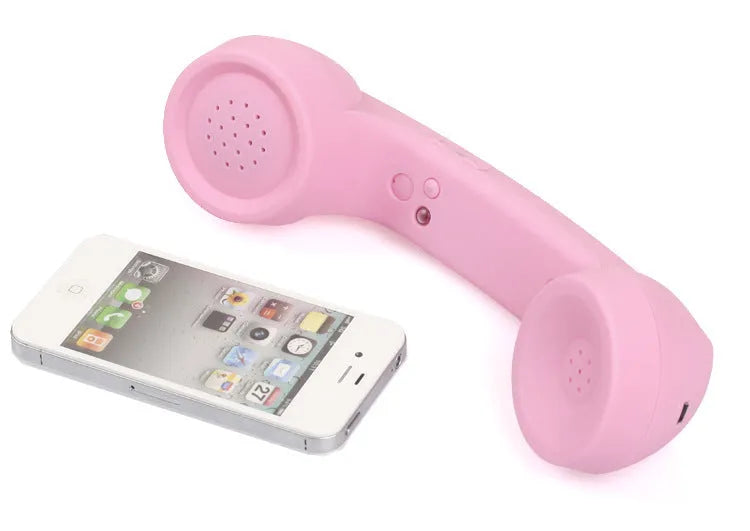 Bluetooth wireless retro microphone phone headset in various colours with hanging ear design