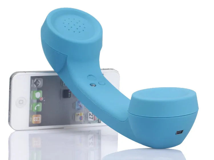 Bluetooth wireless retro microphone phone headset in various colours with hanging ear design