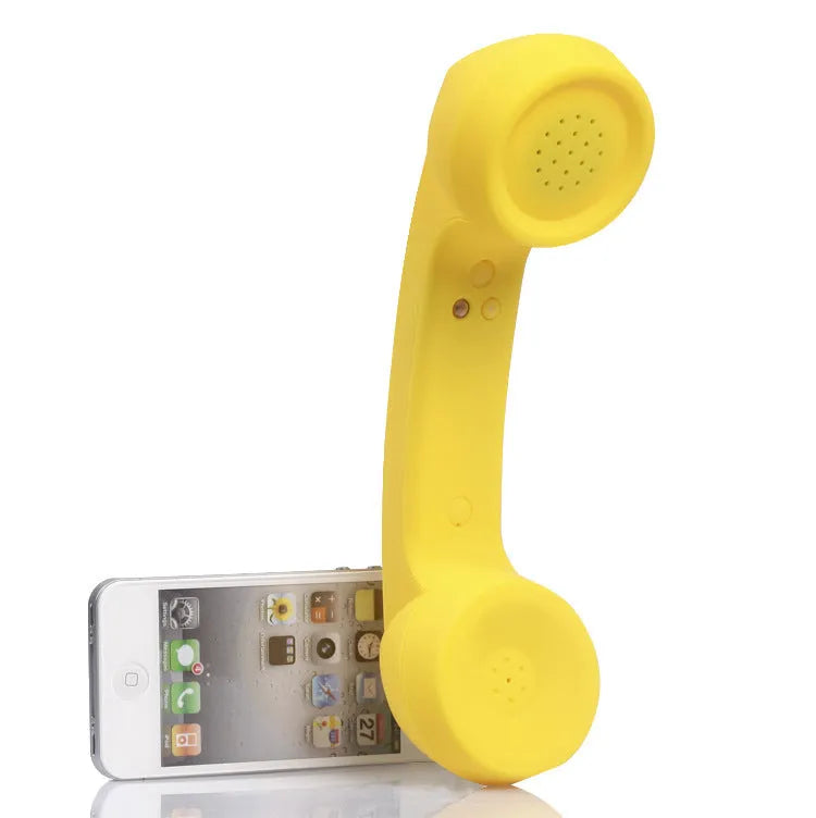 Bluetooth wireless retro microphone phone headset in various colours with hanging ear design