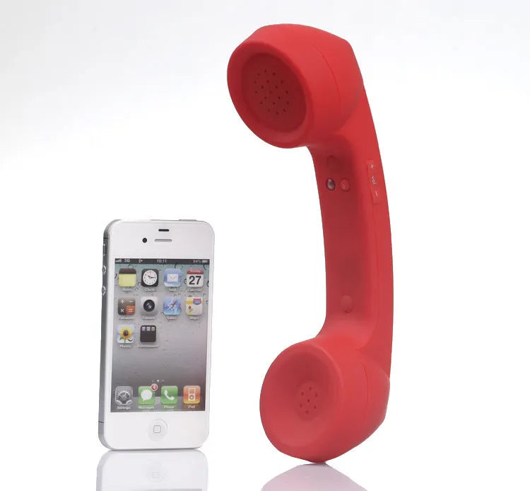 Bluetooth wireless retro microphone phone headset in various colours with hanging ear design