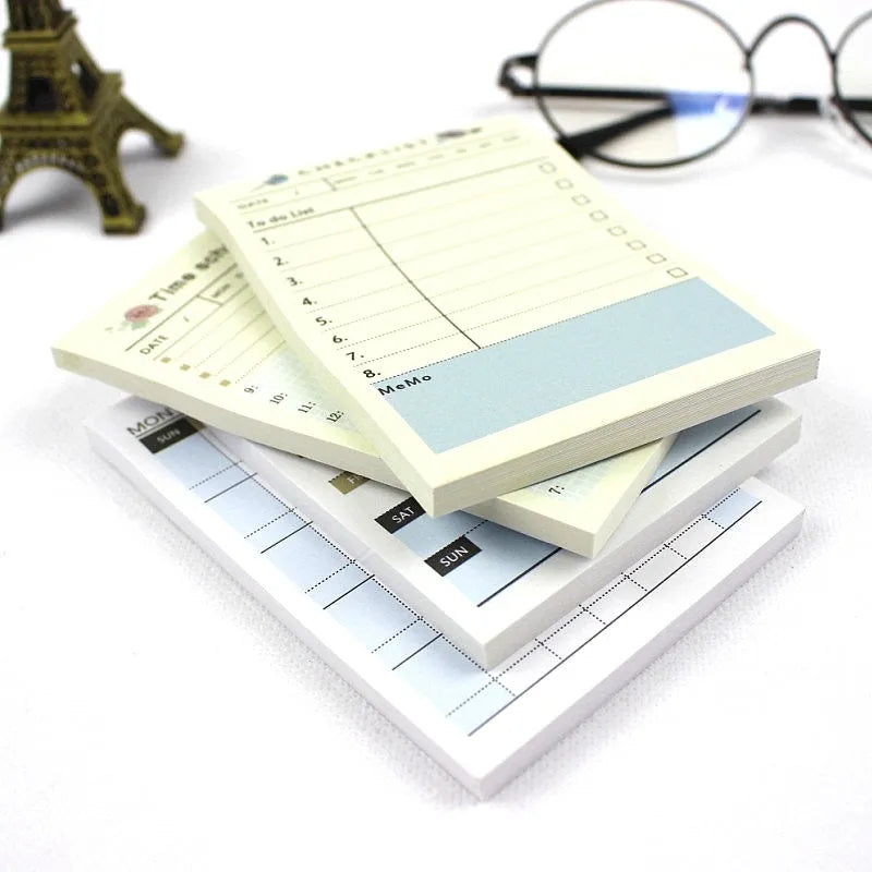 A6 paper weekly monthly work plan diary notebook with 60 sheets, compact 10.2 x 7.2 cm size, choice of four cover styles