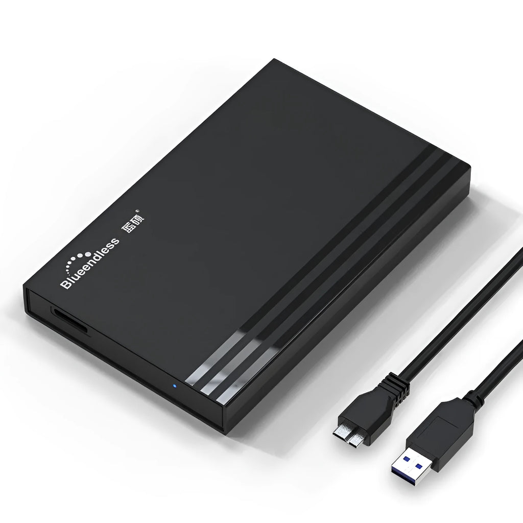 External hard disk enclosure USB 3.0 Type-C for 2.5-inch SATA drives up to 6TB 126x80x14mm PC+ABS