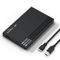 External hard disk enclosure USB 3.0 Type-C for 2.5-inch SATA drives up to 6TB 126x80x14mm PC+ABS