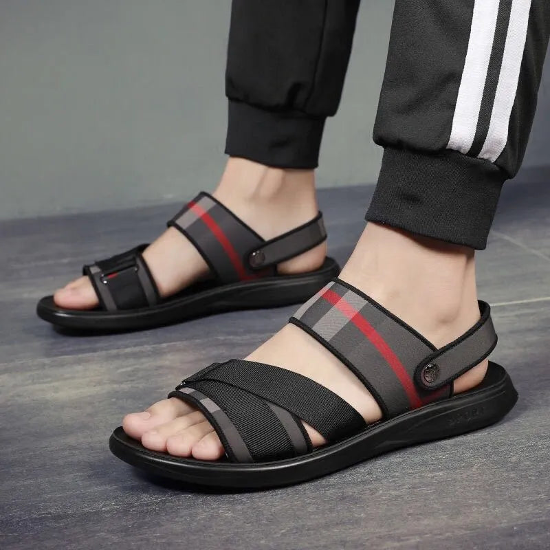 Youth sports sandals with Lycra upper and polyurethane sole in leisure style