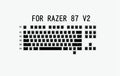 Pudding V2 PBT doubleshot keycaps in white and black for backlit mechanical keyboards