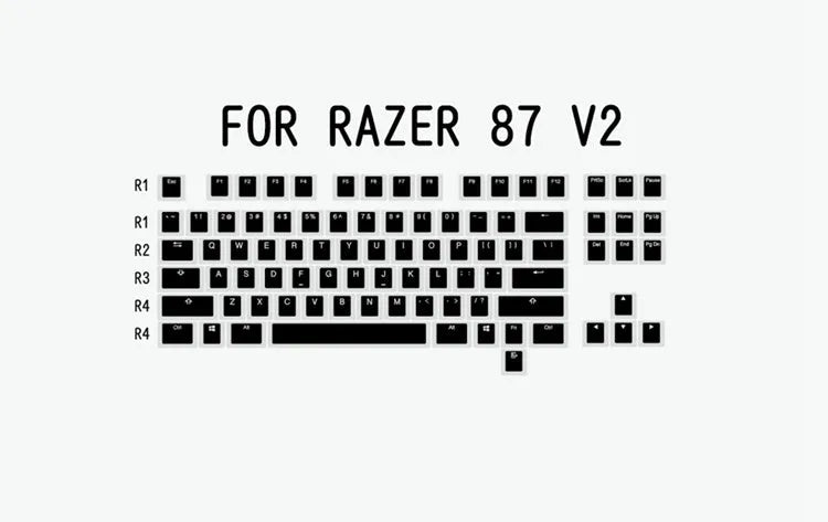 Pudding V2 PBT doubleshot keycaps in white and black for backlit mechanical keyboards