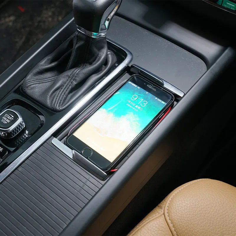 Car wireless charger fast charging modification made of ABS material in SET1 colour, compatible with Qi phones.