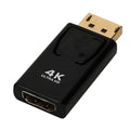 Black DisplayPort to HDMI adapter with 4K support and copper core construction
