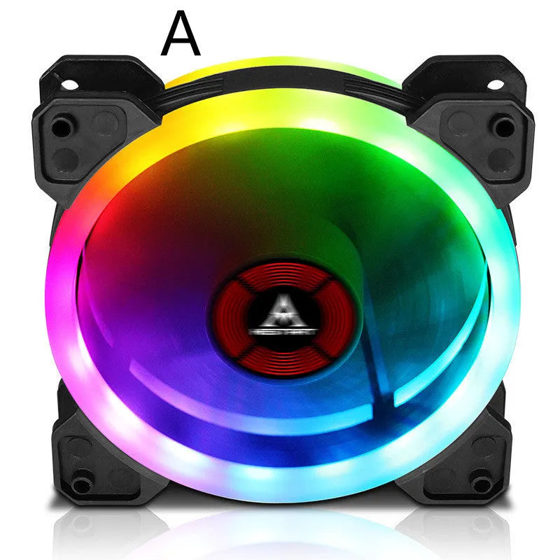 Camouflage-themed 12cm PC cooling fan with RGB LEDs on fan blades and frame.