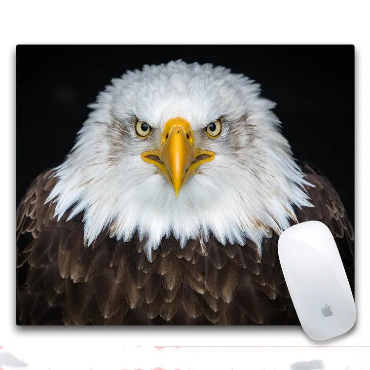 Custom printed mouse pad with rubber base and cloth surface measuring 240x200mm