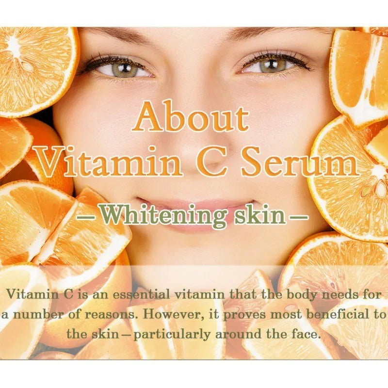 Vitamin C hyaluronic acid facial serum in 10ml container for skin brightening and moisturising