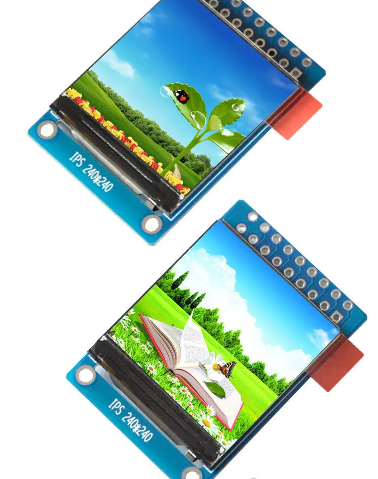 1.3 inch IPS LCD display module with 240x240 square resolution and 18-pin connector