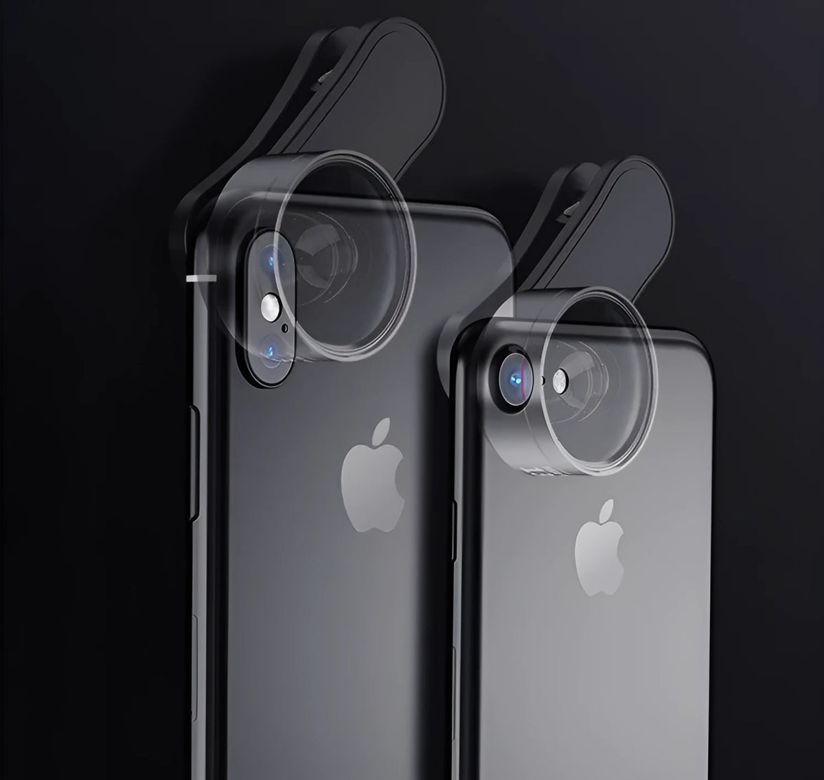 Universal smartphone camera attachment with LED fill light and wide angle, macro, and fish eye lenses