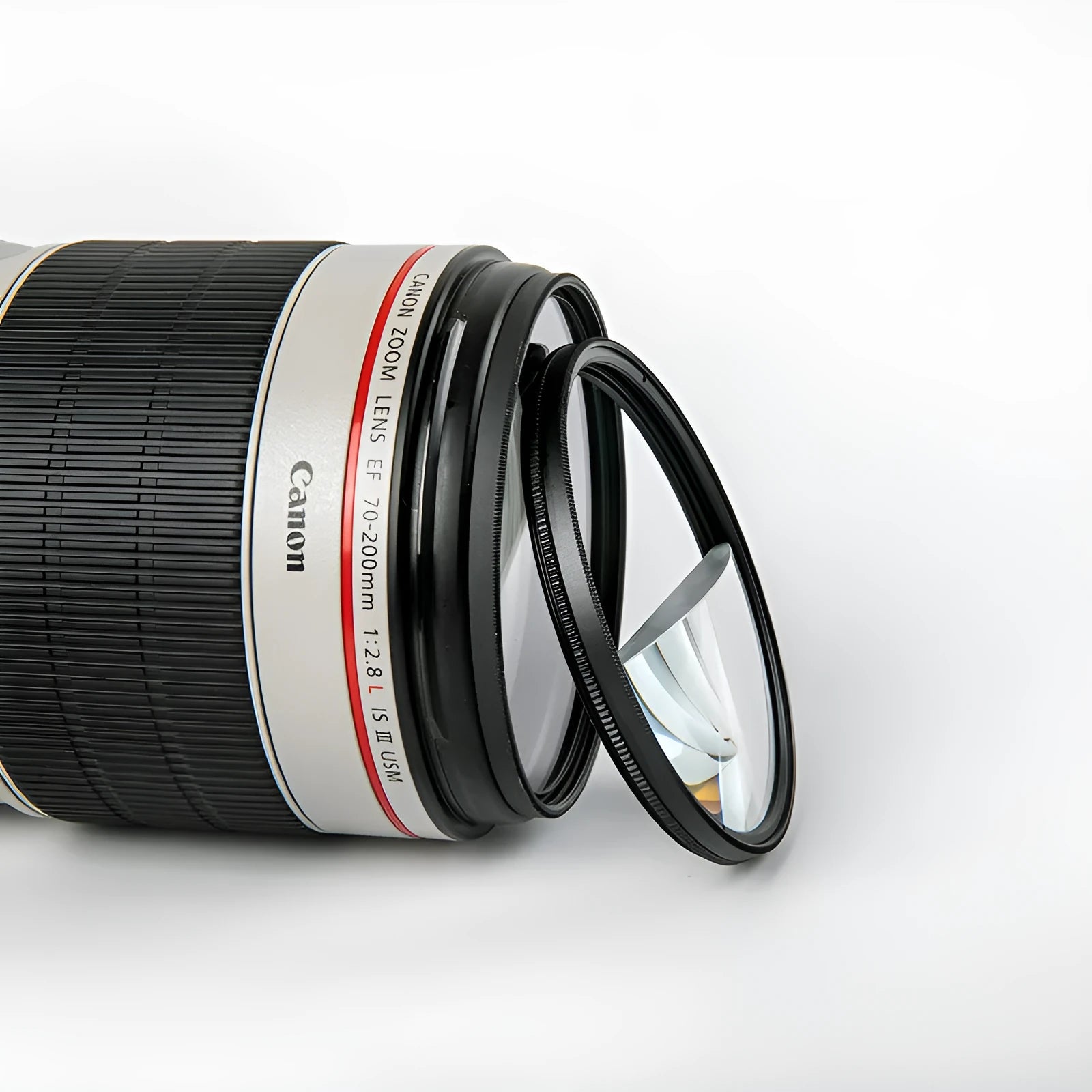 77mm half moon mirror split focus SLR camera filter with rotatable ring for creative photography effects