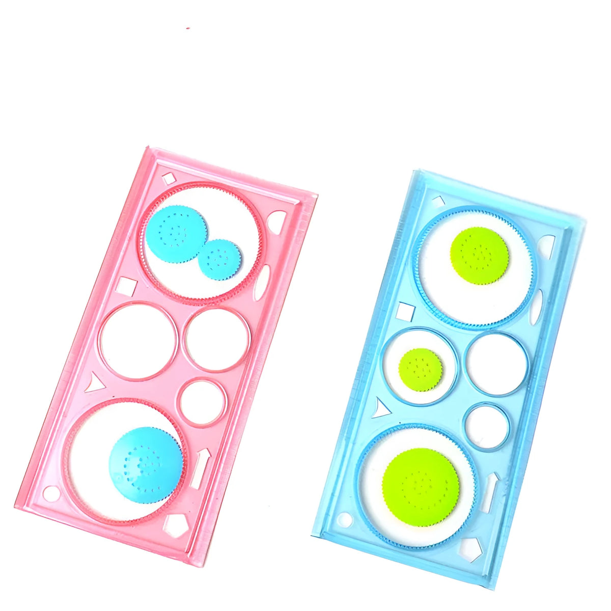 Hollow wreath template set plastic drawing stationery ruler set with assorted colour templates