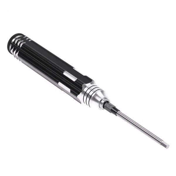 Black four-in-one hexagon socket screwdriver set with 1.5mm, 2.0mm, 2.5mm, 3.0mm sizes for aeromodelling