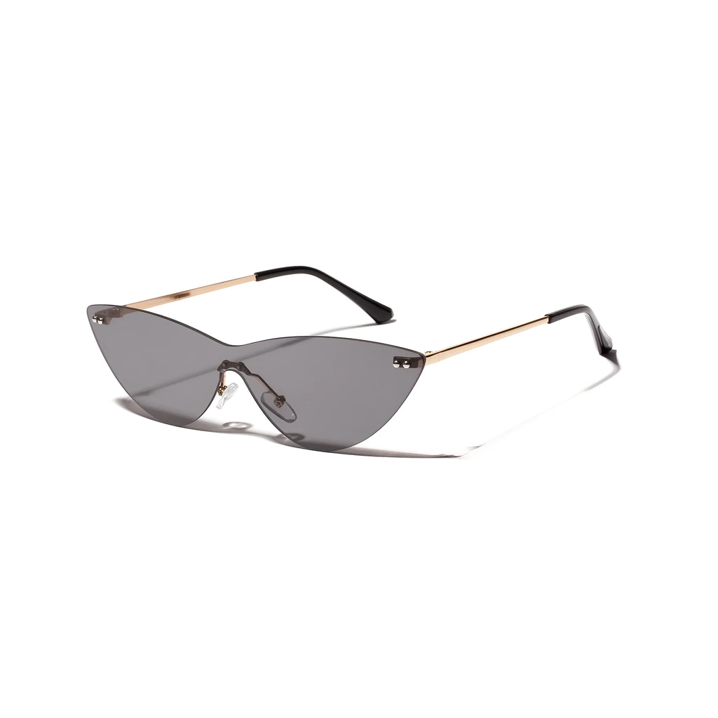 Brown vintage-style metal frame sunglasses with polycarbonate lenses