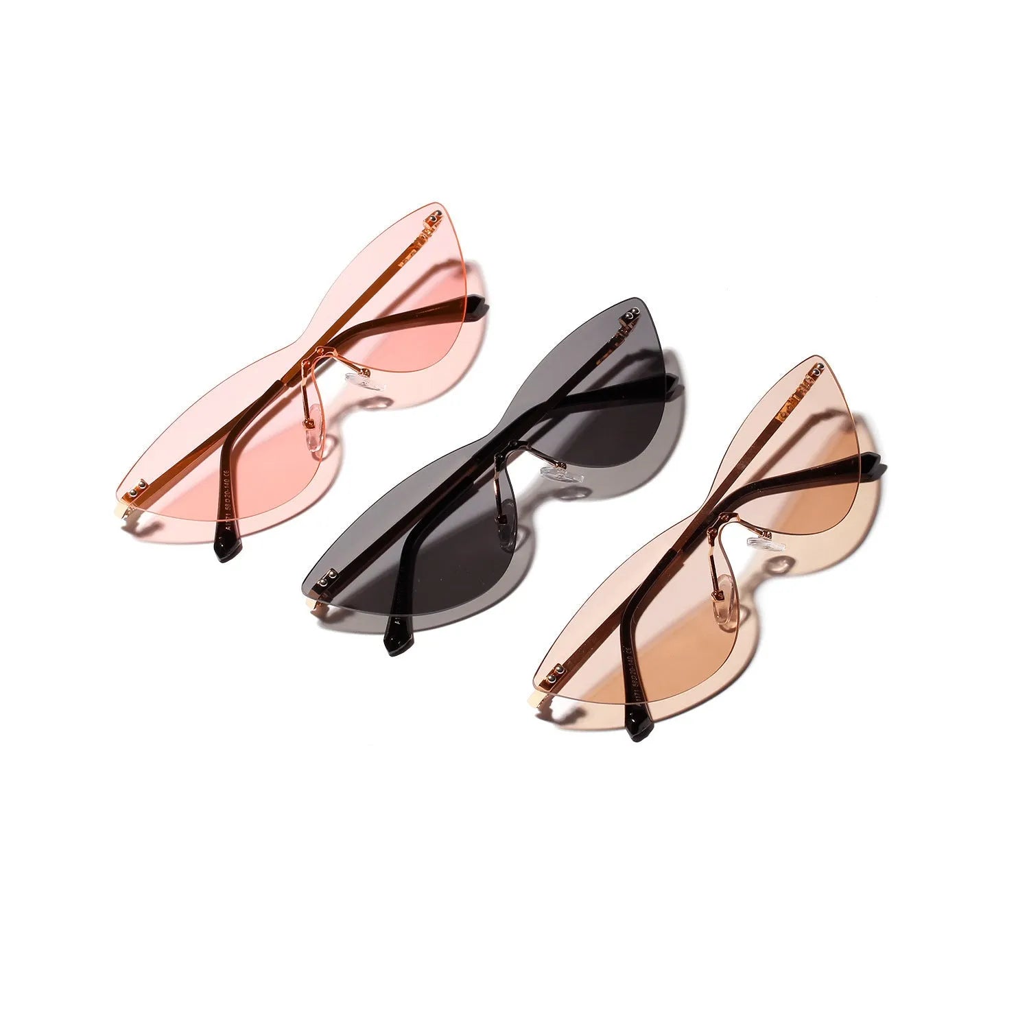 Brown vintage-style metal frame sunglasses with polycarbonate lenses