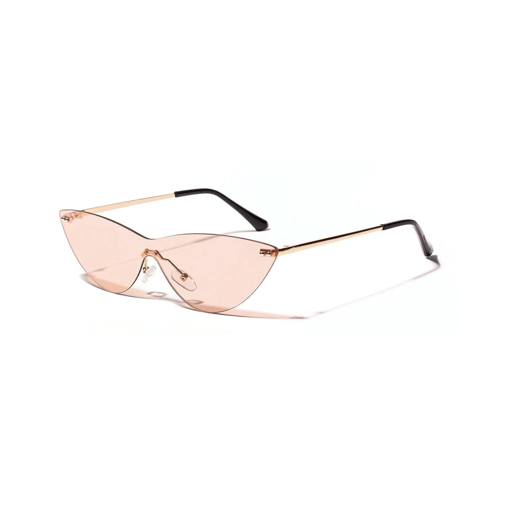 Brown vintage-style metal frame sunglasses with polycarbonate lenses