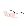 Brown vintage-style metal frame sunglasses with polycarbonate lenses