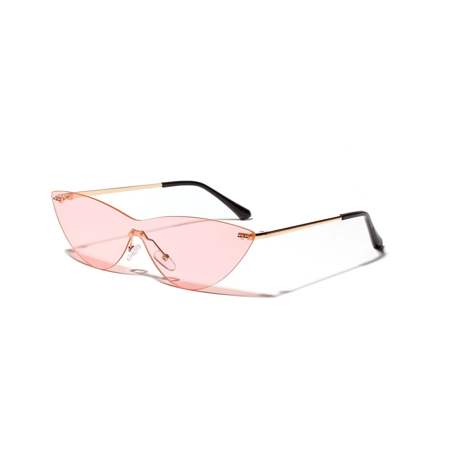 Brown vintage-style metal frame sunglasses with polycarbonate lenses