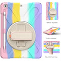 Silicone flat protective cover for iPad 10.2 in colourful pink with integrated powder bracket