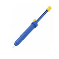 Manual solder sucker gun in blue, gold, or silver with temperature adjustment display