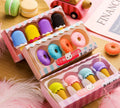 Children's cartoon eraser gift set with ice cream, doughnut, and lollipop designs for kindergarten students