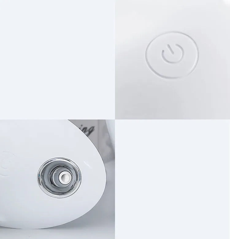 White round aromatherapy humidifier with USB cable and 205mm height