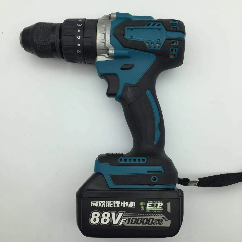 21V cordless multifunction impact drill and electric screwdriver tool with lithium battery and 13mm chuck