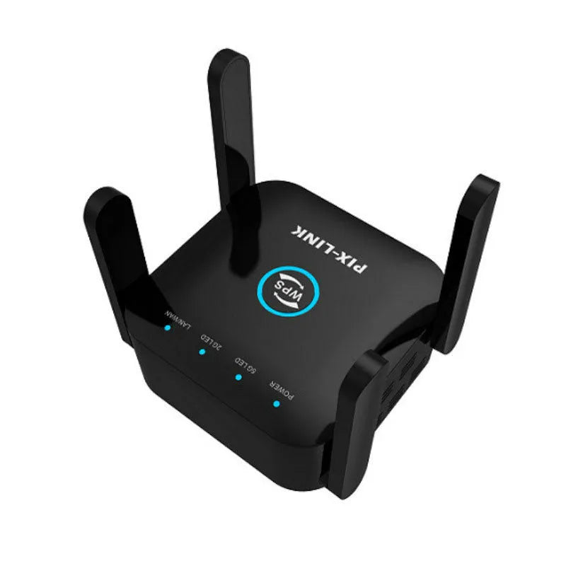 PIXLINK AC24 dual band wireless router in black or white with lightning protection