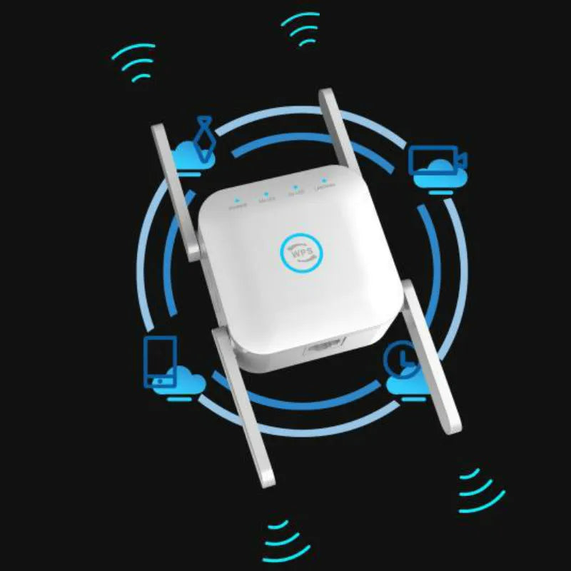 PIXLINK AC24 dual band wireless router in black or white with lightning protection